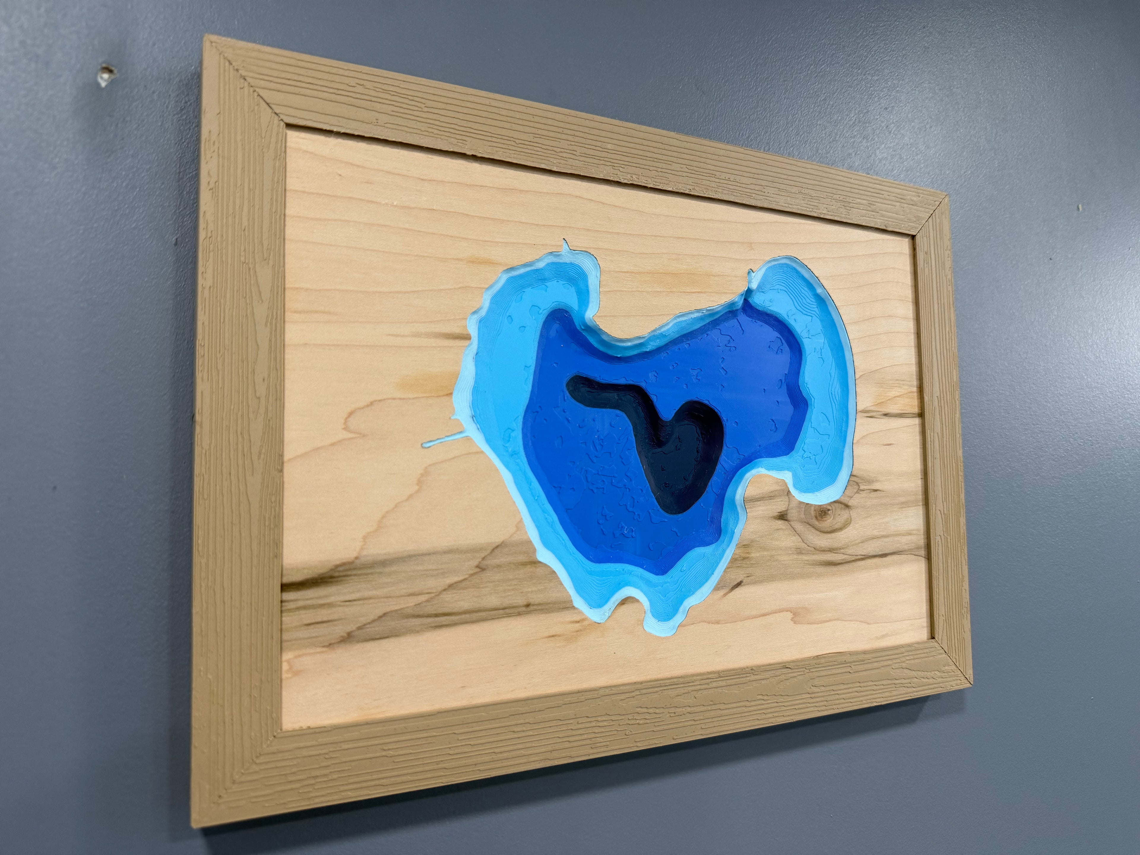 Eagle Lake Map - 3D Printed - Bathymetric (Topographical Map) [Racine County, WI]