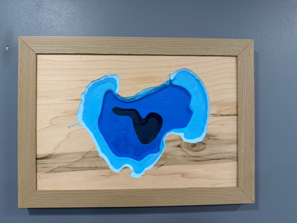 Eagle Lake Map - 3D Printed - Bathymetric (Topographical Map) [Racine County, WI]
