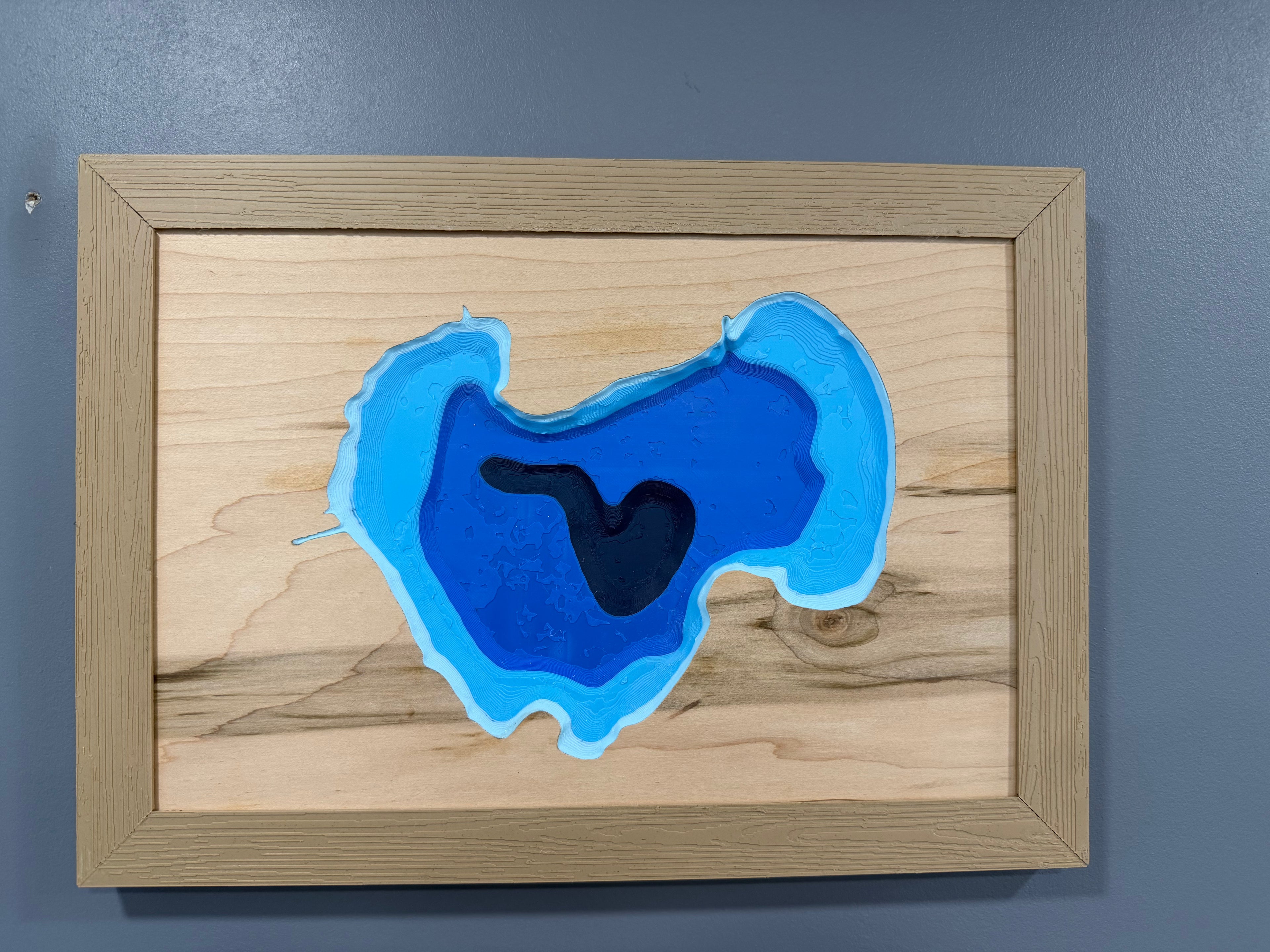 Eagle Lake Map - 3D Printed - Bathymetric (Topographical Map) [Racine County, WI]