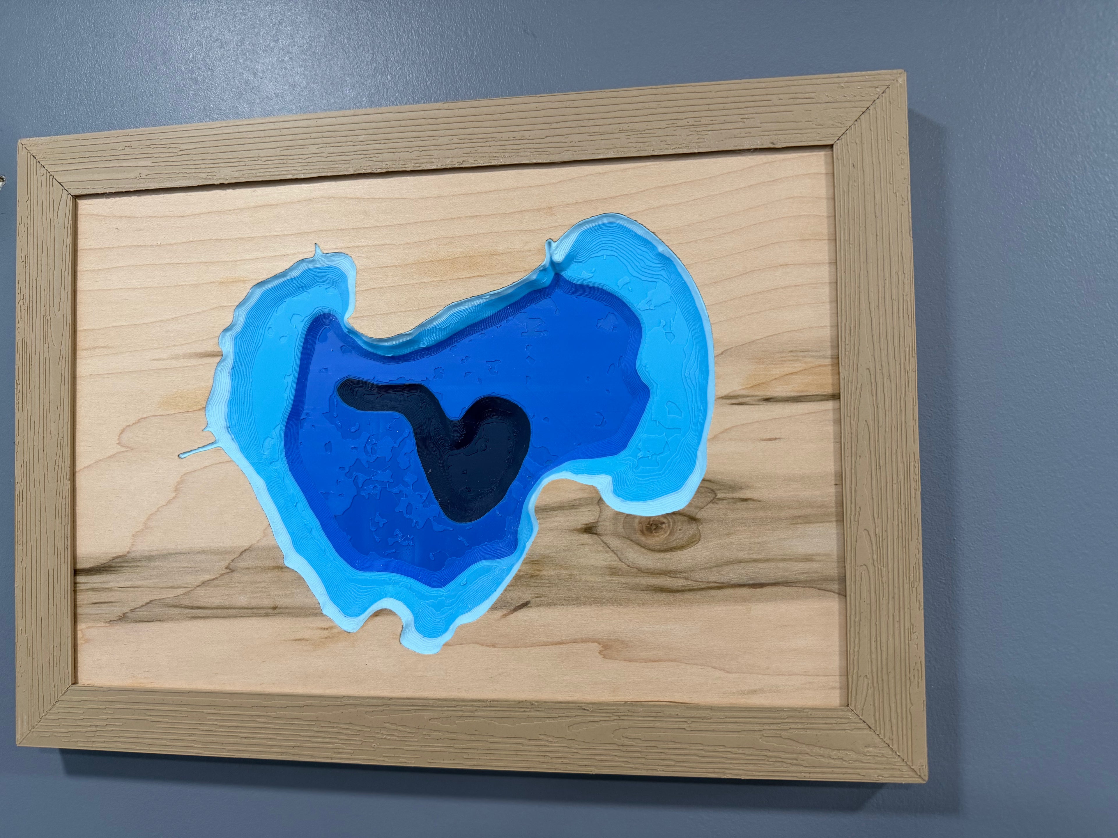 Eagle Lake Map - 3D Printed - Bathymetric (Topographical Map) [Racine County, WI]