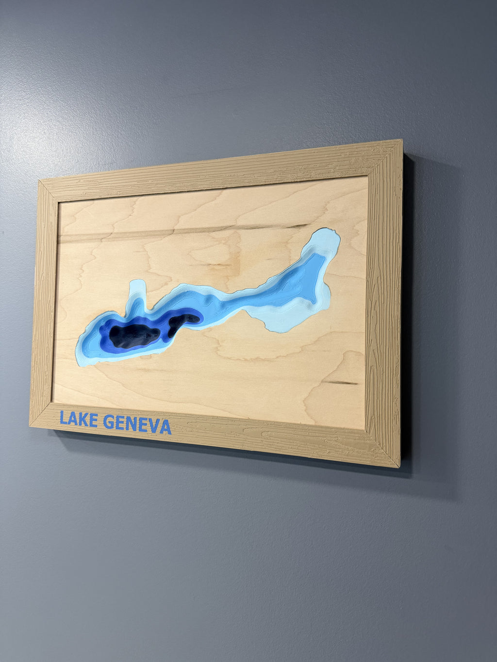 NEW Lake Map - 3D Printed - Bathymetric (Topographical Map)