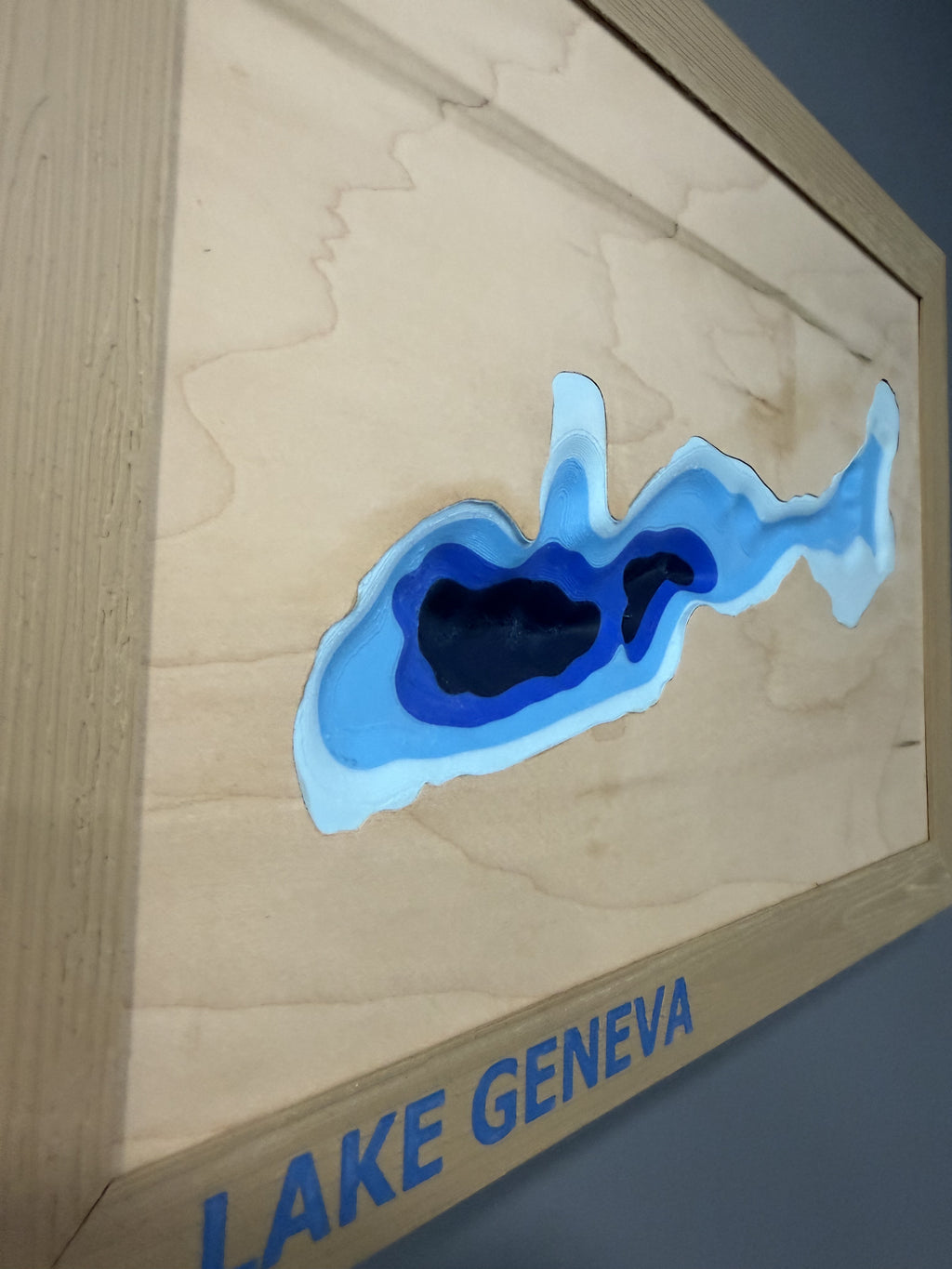 NEW Lake Map - 3D Printed - Bathymetric (Topographical Map)
