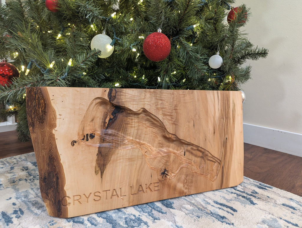 Crystal Lake Map - 3D Carved - Bathymetric (Topographical Map)  [Benzie, MI]