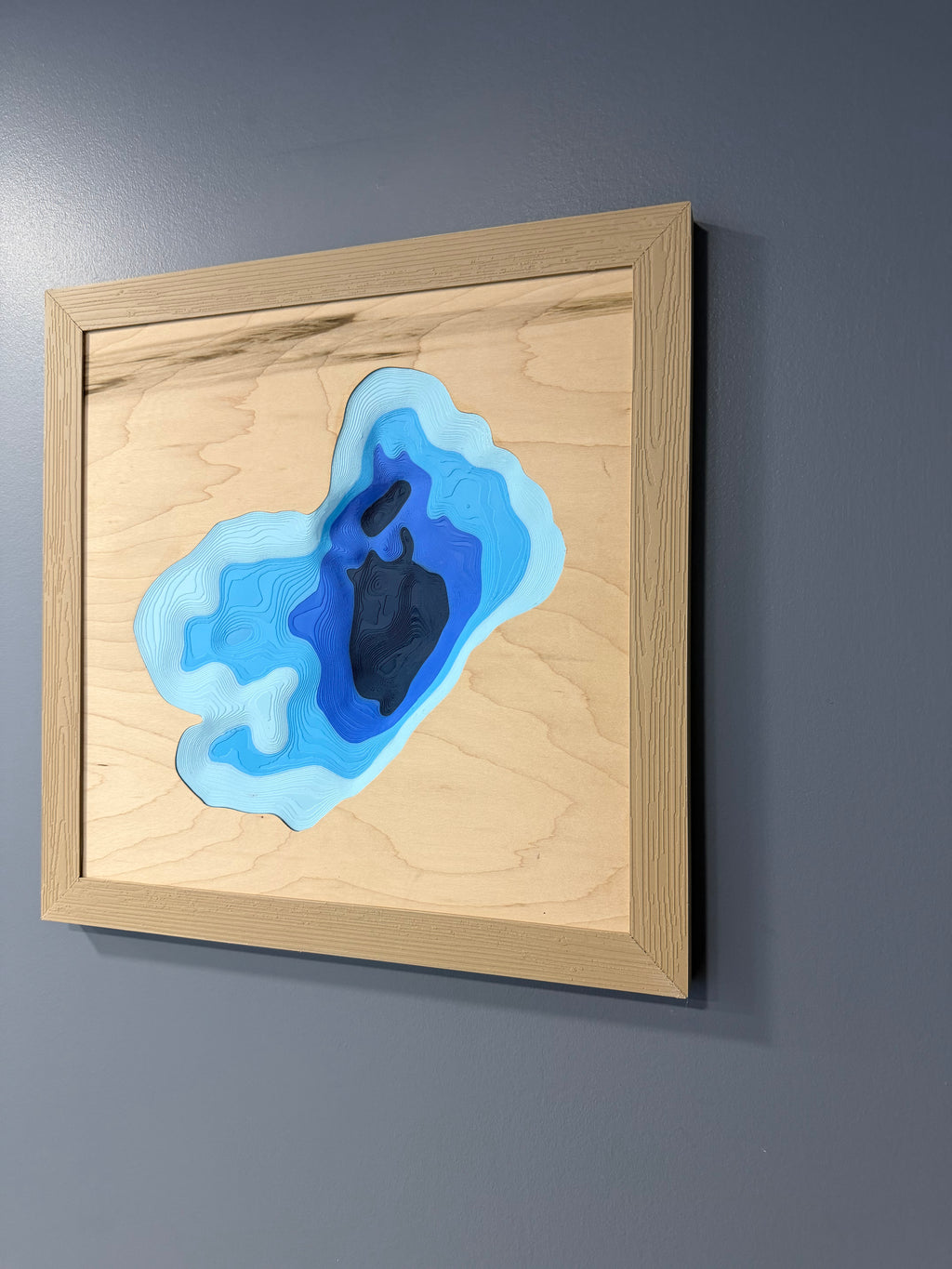 Silver Lake Map - 3D Printed - Bathymetric (Topographical Map) [Kenosha County, WI]