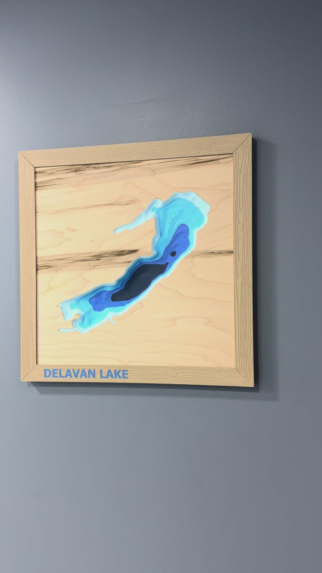 Delavan Lake Map - 3D Printed - Bathymetric (Topographical Map)  [Walworth County, WI]