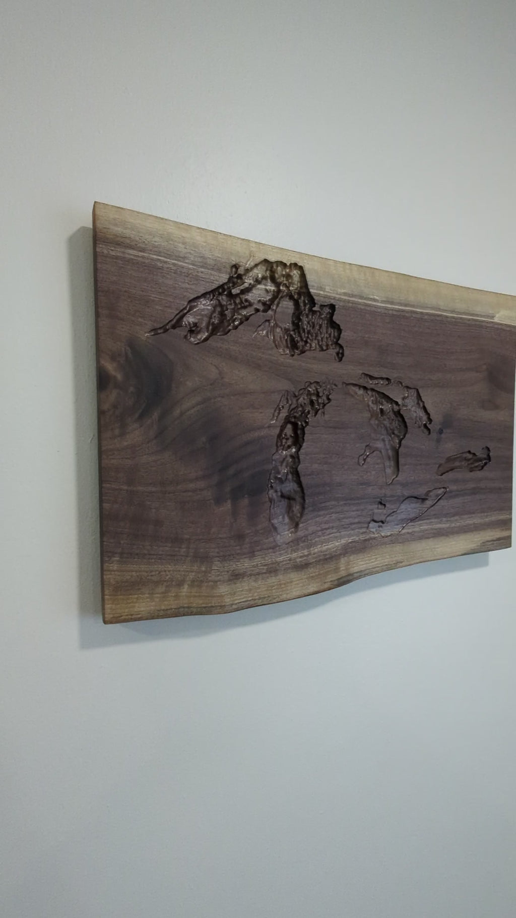 Great Lakes Map - 3D Carved - Bathymetric (Topographical Map)