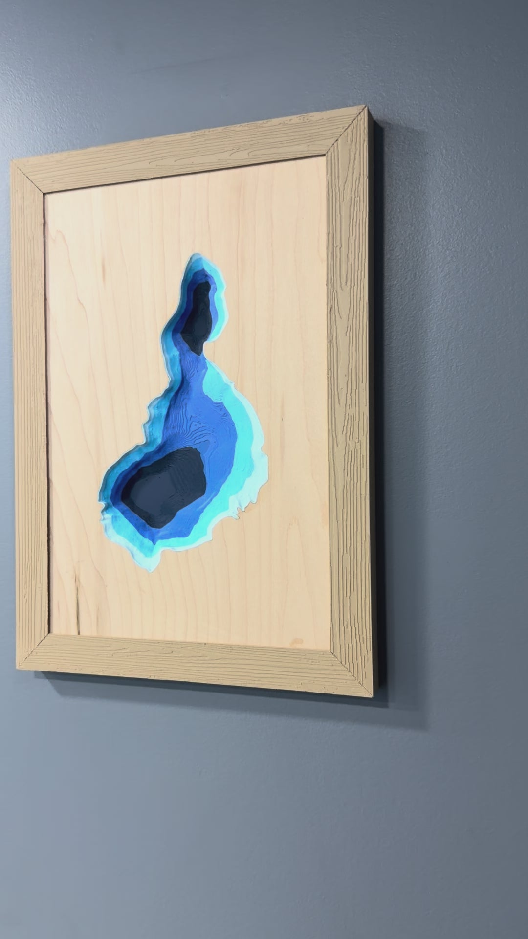 Camp Lake Map - 3D Printed - Bathymetric (Topographical Map) [Kenosha County, WI]