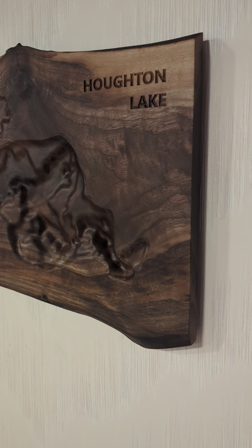 NEW Lake Map - 3D Carved - Bathymetric (Topographical Map)