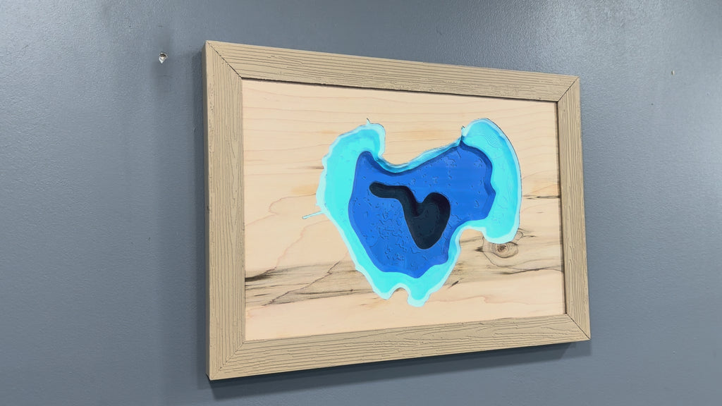 NEW Lake Map - 3D Printed - Bathymetric (Topographical Map)