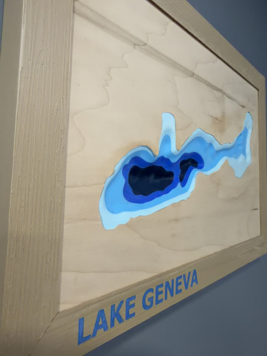 Lake Geneva Map - 3D Printed - Bathymetric (Topographical Map) [Walworth County, WI]